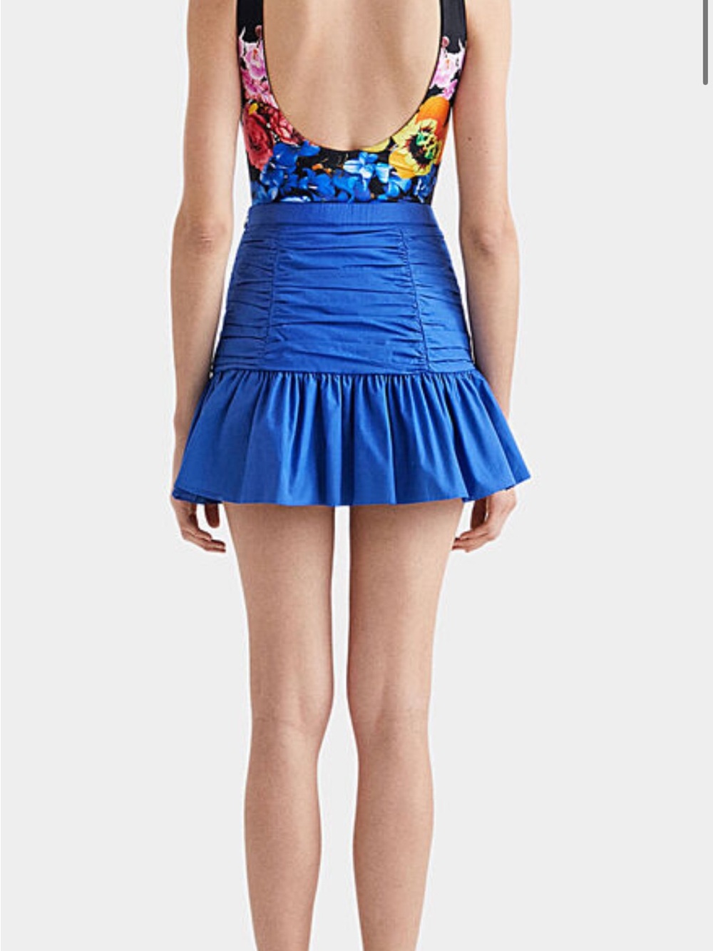 Desigual Electric Blue Ruffle Mini Skirt